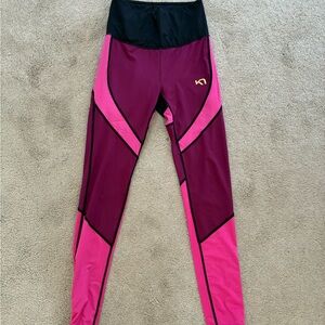 Kari Traa Pink and Burgundy Leggings